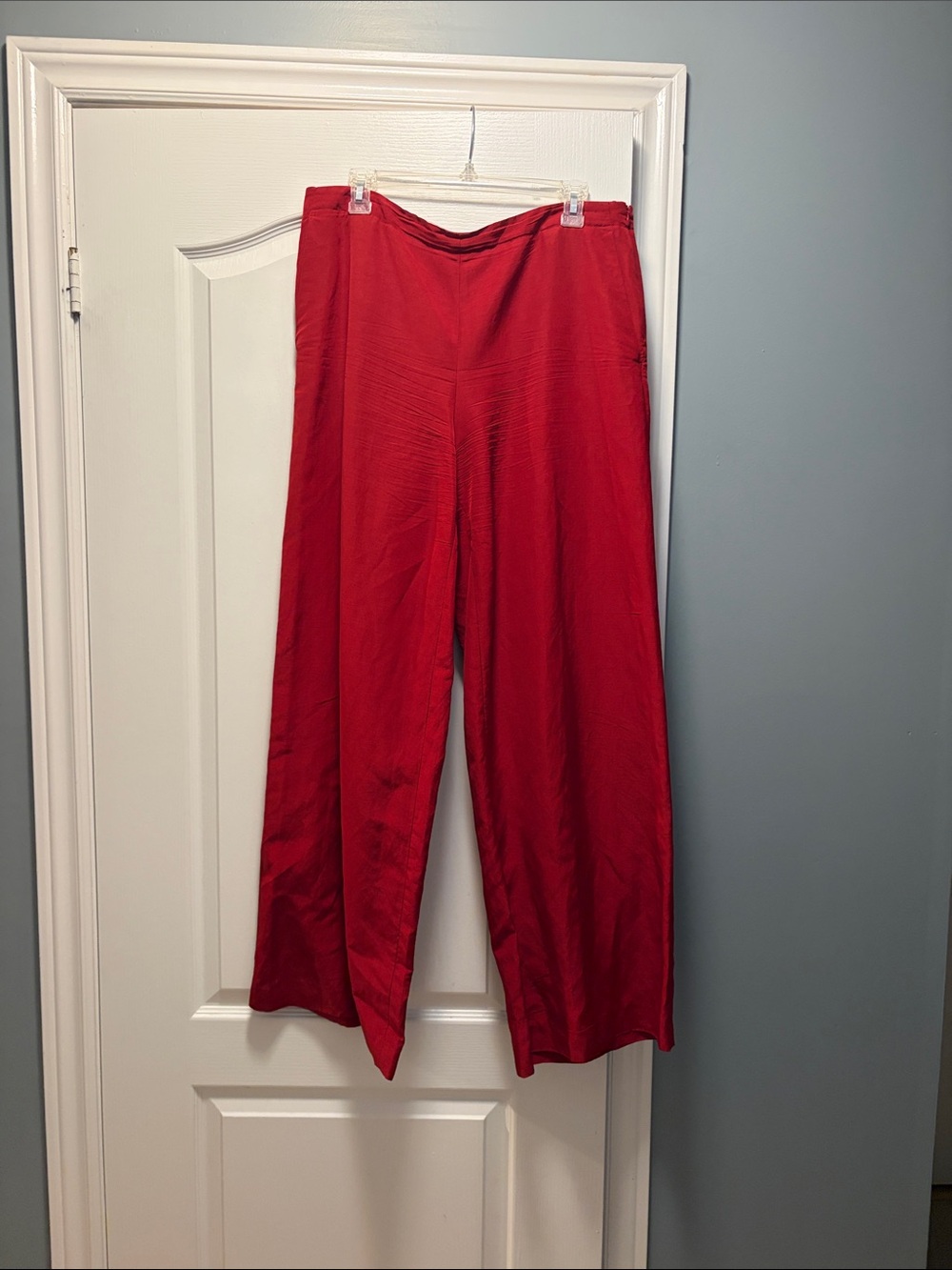 Massimo Dutti Red Wide-Leg Women’s Pants